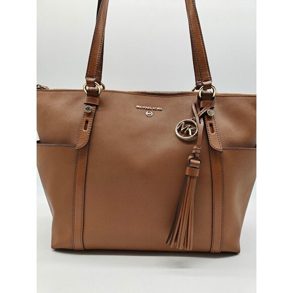MICHAEL KORS Sullivan leather side pockets large tote bag - Brown/Luggage - Picture 3 of 15